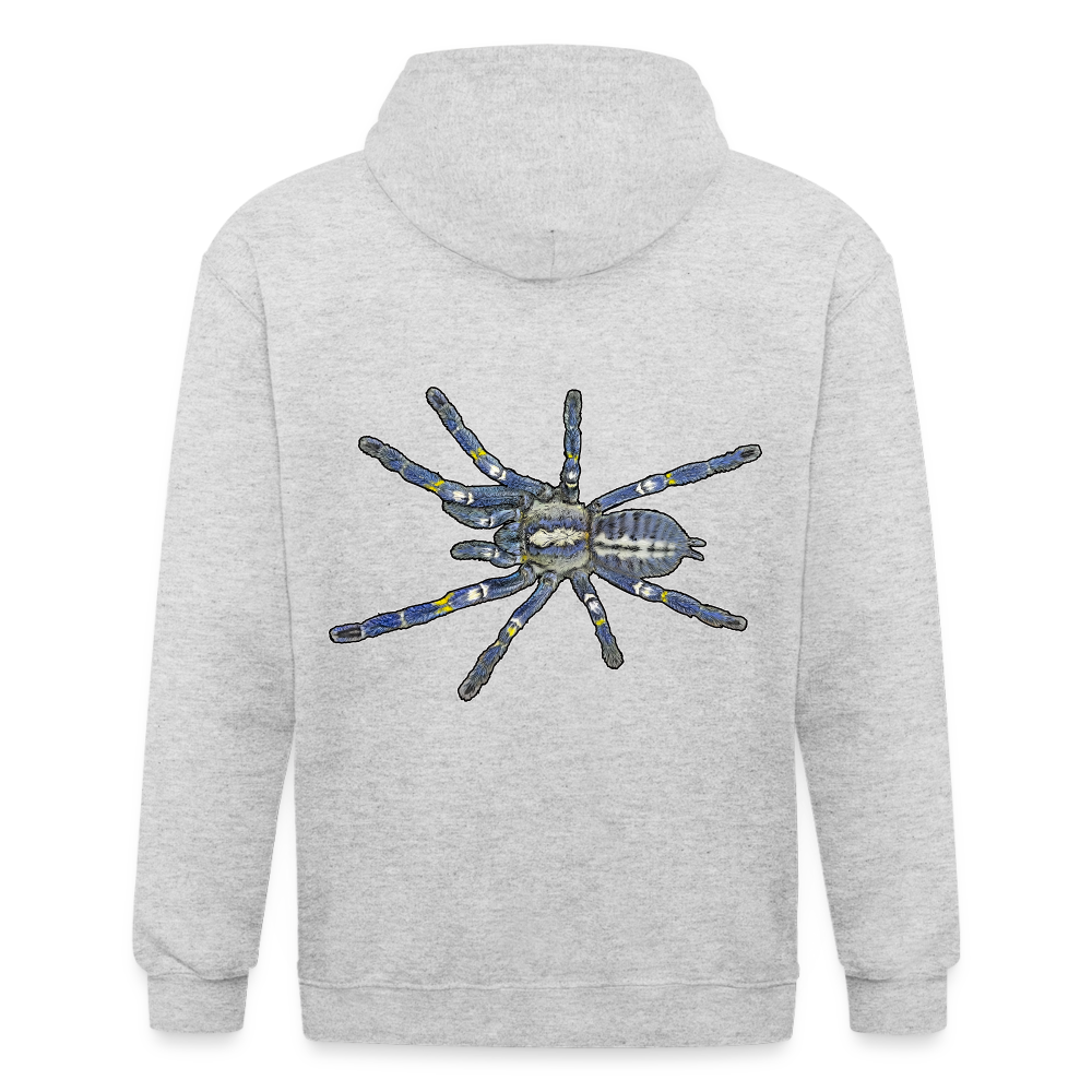 Männer Heavyweight Zip-Hoodie Poecilotheria metallica - Weiß meliert
