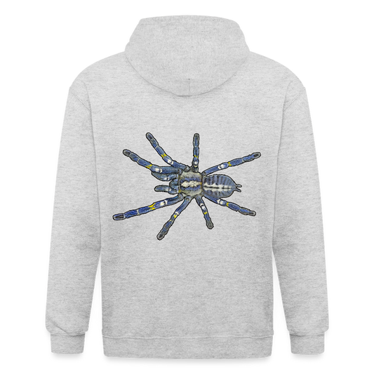 Männer Heavyweight Zip-Hoodie Poecilotheria metallica - Weiß meliert
