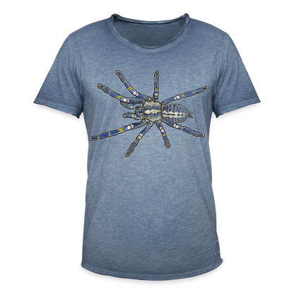 Männer Vintage T-Shirt Poecilotheria metallica - Vintage Denim