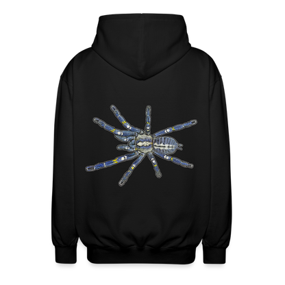 Unisex Zip-Hoodie Poecilotheria metallica - Schwarz