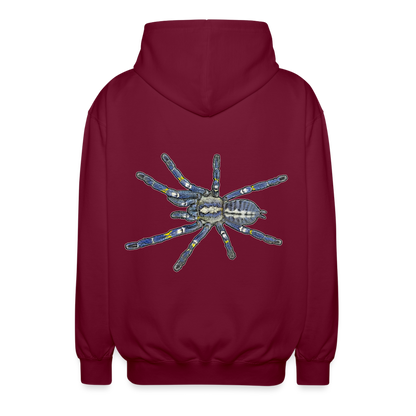 Unisex Zip-Hoodie Poecilotheria metallica - Bordeaux