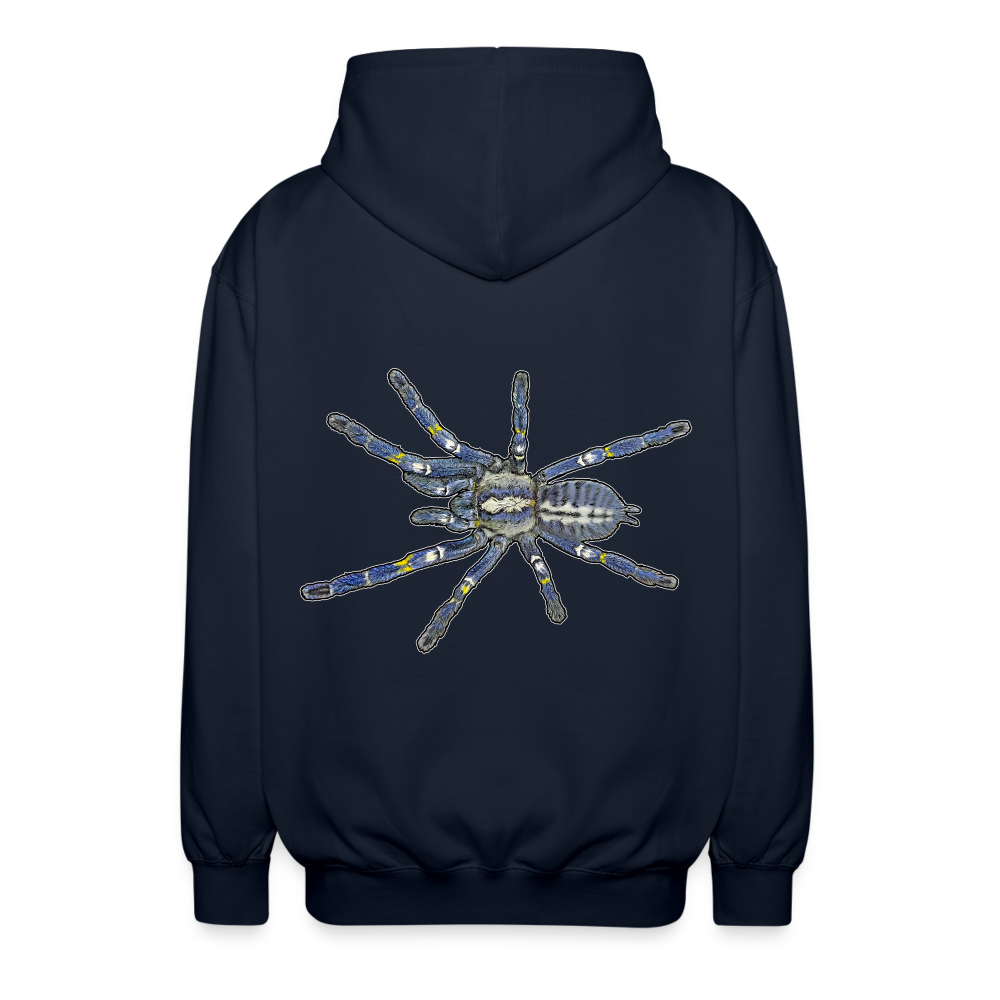 Unisex Zip-Hoodie Poecilotheria metallica - Navy