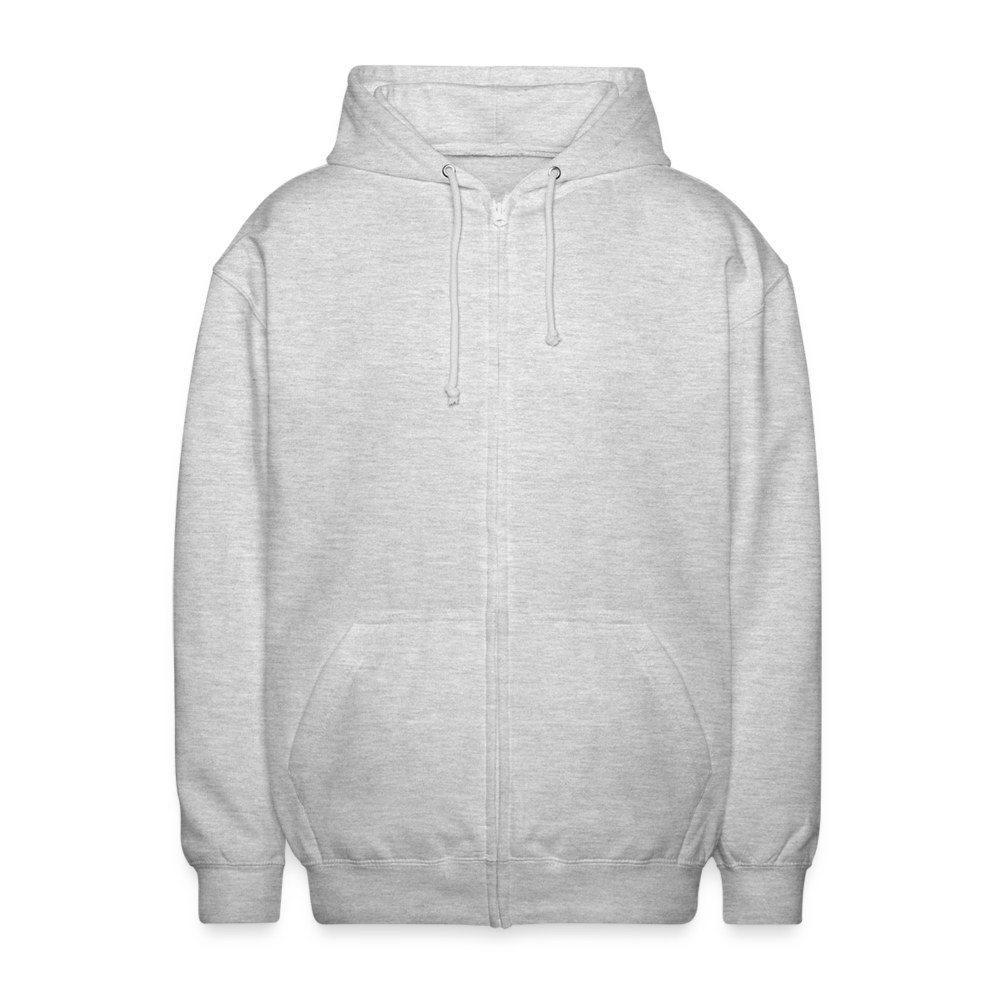 Unisex Zip-Hoodie Poecilotheria metallica - Hellgrau meliert