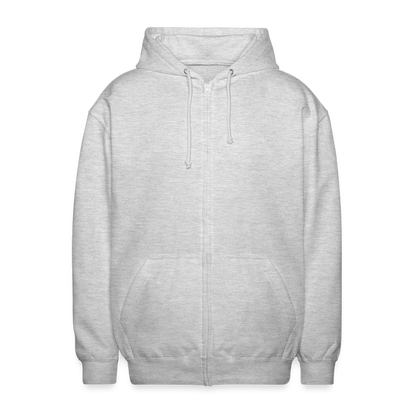 Unisex Zip-Hoodie Poecilotheria metallica - Hellgrau meliert