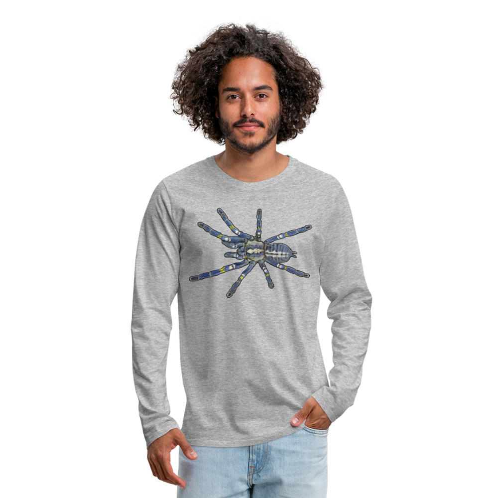 Männer Longsleeve Poecilotheria metallica - Grau meliert