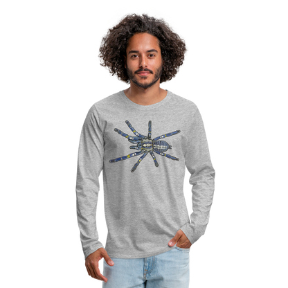 Männer Longsleeve Poecilotheria metallica - Grau meliert