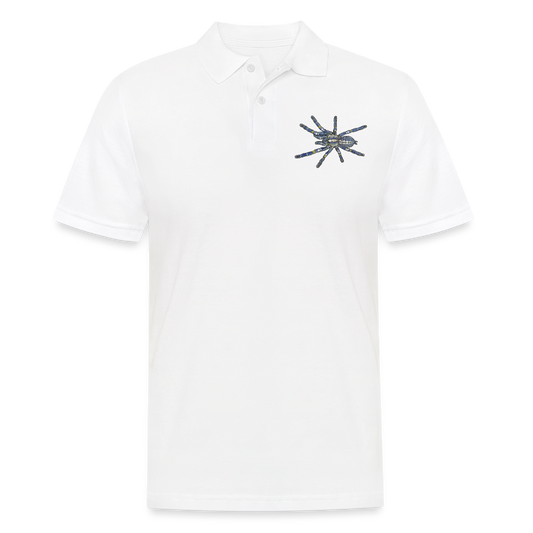 Männer Poloshirt Poecilotheria metallica - weiß