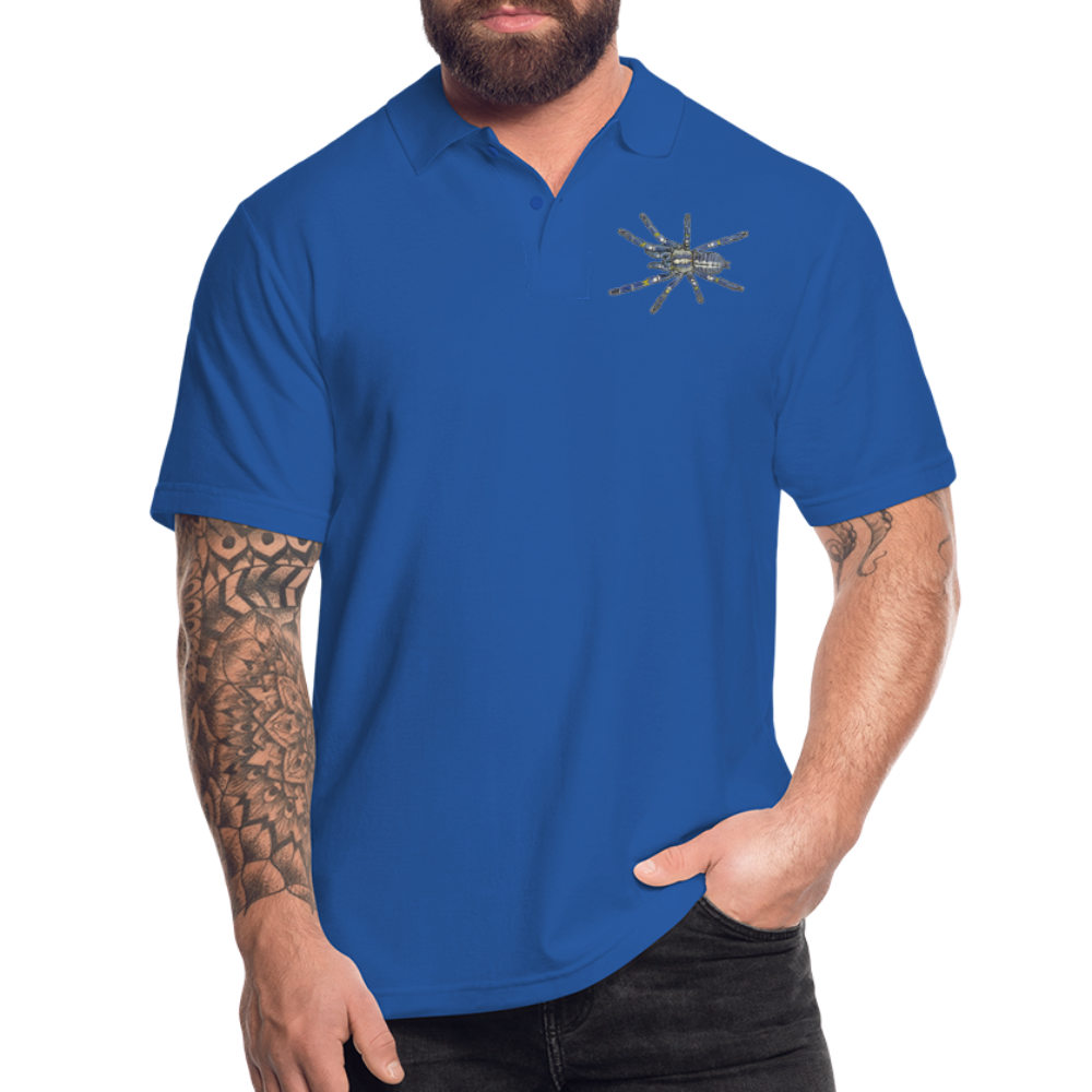 Männer Poloshirt Poecilotheria metallica - Royalblau