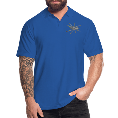 Männer Poloshirt Poecilotheria metallica - Royalblau