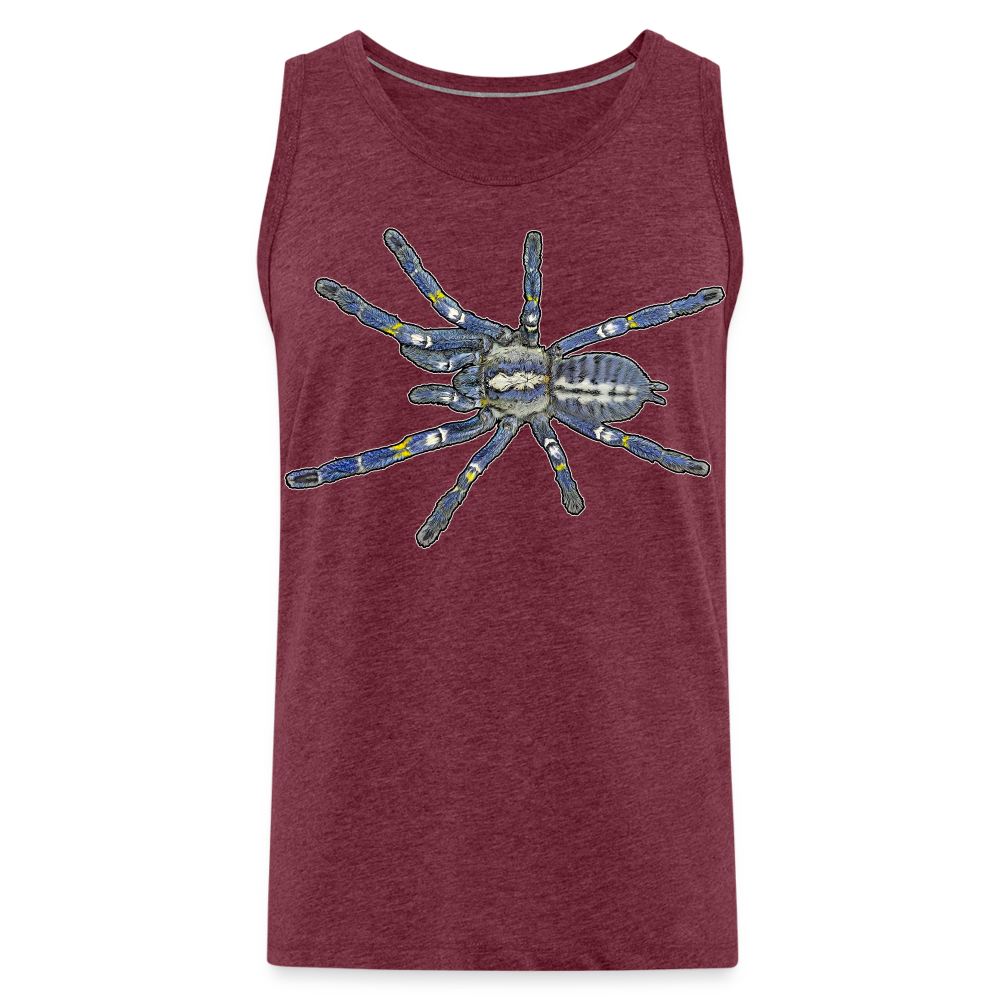 Männer Tank Top Poecilotheria metallica - Bordeauxrot meliert