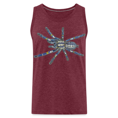 Männer Tank Top Poecilotheria metallica - Bordeauxrot meliert