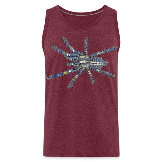 Männer Tank Top Poecilotheria metallica - Bordeauxrot meliert