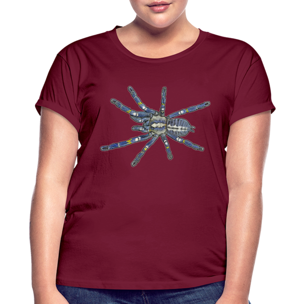 Frauen Oversized T-Shirt Poecilotheria metallica - Bordeaux