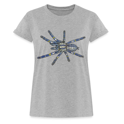 Frauen Oversized T-Shirt Poecilotheria metallica - Grau meliert