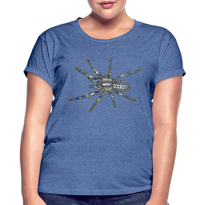 Frauen Oversized T-Shirt Poecilotheria metallica - Denim meliert
