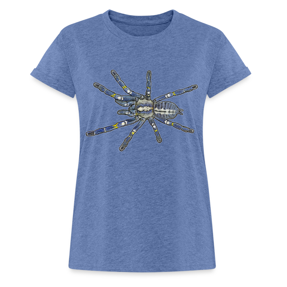 Frauen Oversized T-Shirt Poecilotheria metallica - Denim meliert
