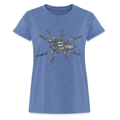 Frauen Oversized T-Shirt Poecilotheria metallica - Denim meliert