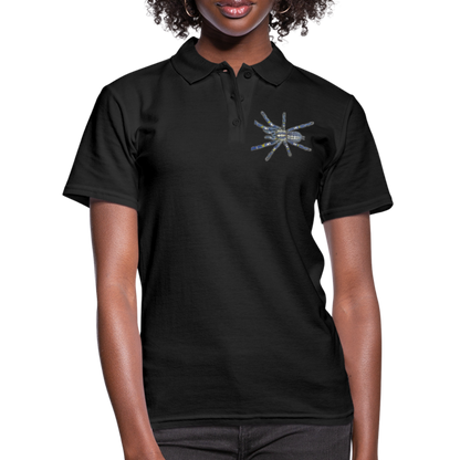 Frauen Polo Shirt Poecilotheria metallica - Schwarz