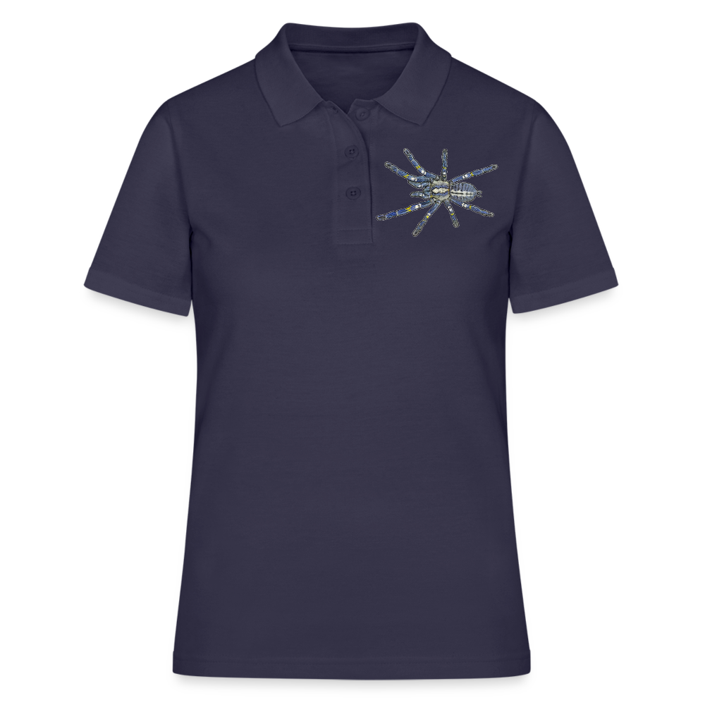 Frauen Polo Shirt Poecilotheria metallica - Navy
