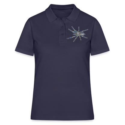Frauen Polo Shirt Poecilotheria metallica - Navy