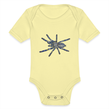 Baby Bio Body kurz Poecilotheria metallica - Hellgelb