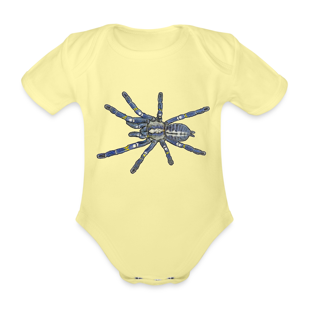 Baby Bio Body kurz Poecilotheria metallica - Hellgelb