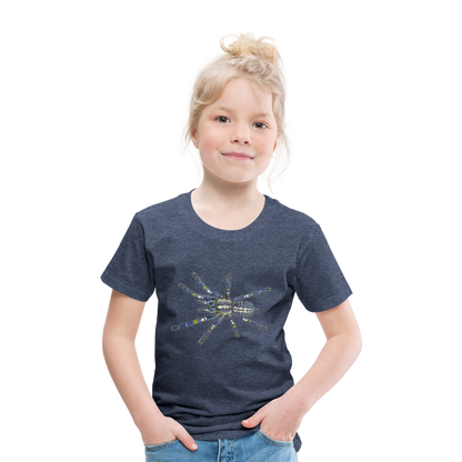 Kinder Basic T-Shirt Poecilotheria metallica - Blau meliert