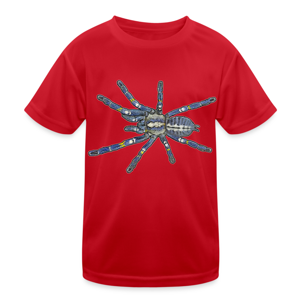Kinder Funktions-T-Shirt Poecilotheria metallica - Rot