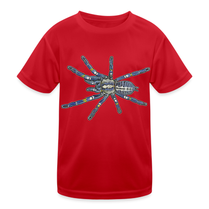 Kinder Funktions-T-Shirt Poecilotheria metallica - Rot