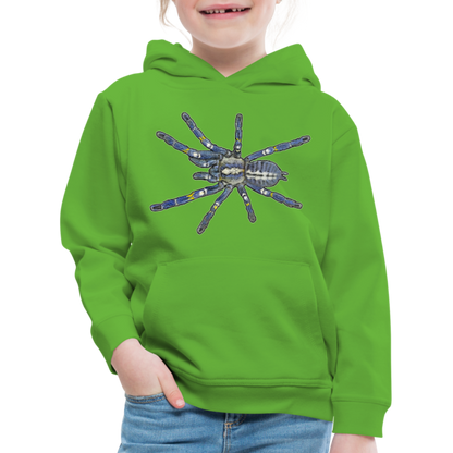 Kinder Hoodie Poecilotheria metallica - Hellgrün