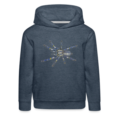Kinder Hoodie Poecilotheria metallica - Jeansblau
