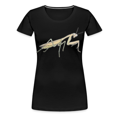 Frauen Basic T-Shirt Hierodula membranacea female - Schwarz