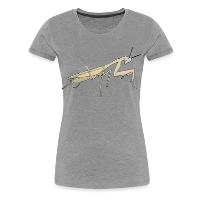 Frauen Basic T-Shirt Hierodula membranacea female - Grau meliert