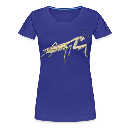 Frauen Basic T-Shirt Hierodula membranacea female - Königsblau