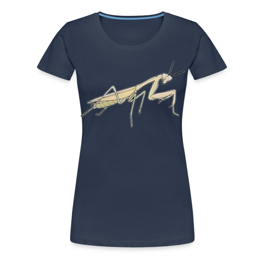 Frauen Basic T-Shirt Hierodula membranacea female - Navy