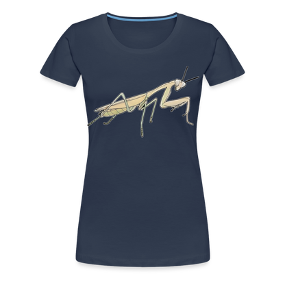 Frauen Basic T-Shirt Hierodula membranacea female - Navy