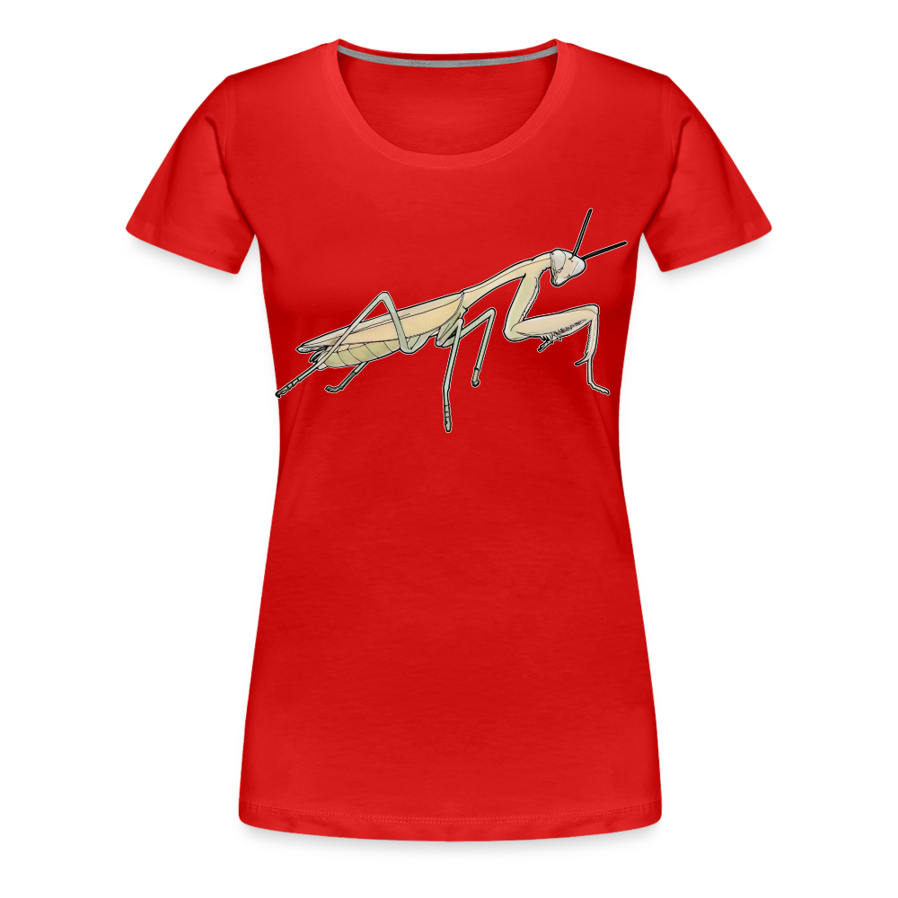 Frauen Basic T-Shirt Hierodula membranacea female - Rot