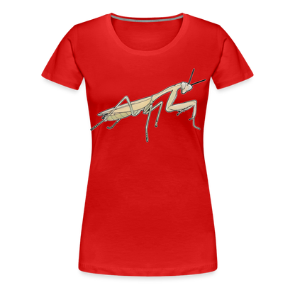 Frauen Basic T-Shirt Hierodula membranacea female - Rot