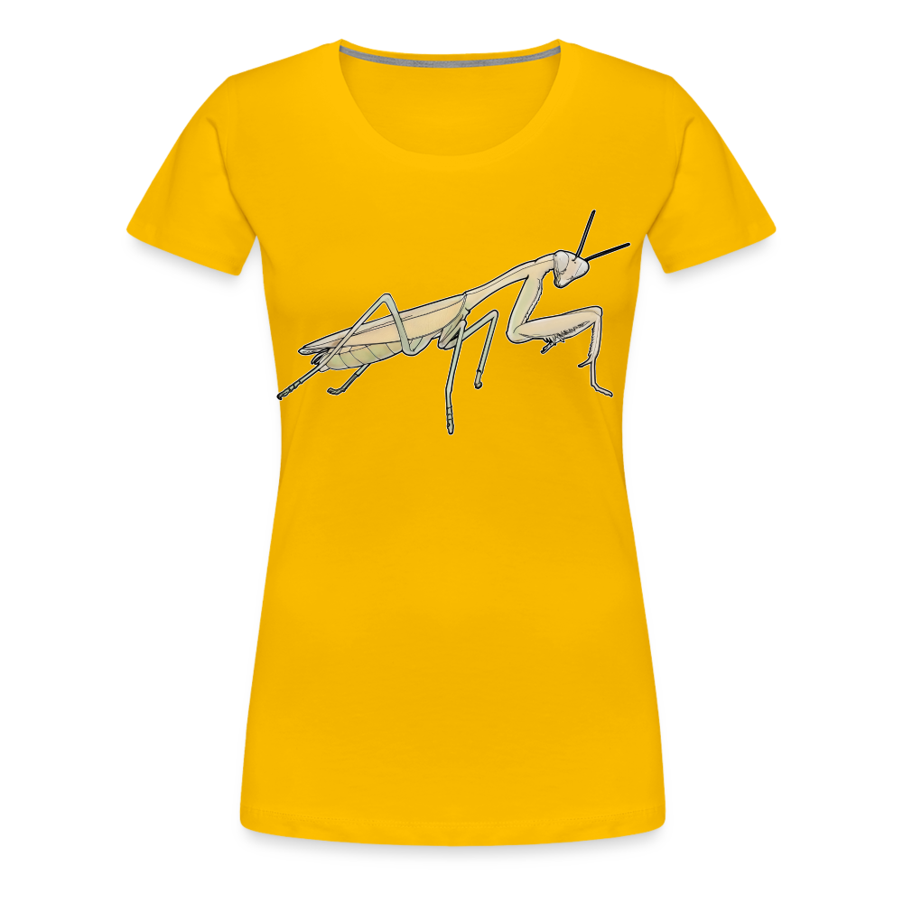 Frauen Basic T-Shirt Hierodula membranacea female - Sonnengelb