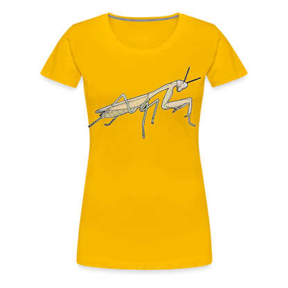 Frauen Basic T-Shirt Hierodula membranacea female - Sonnengelb