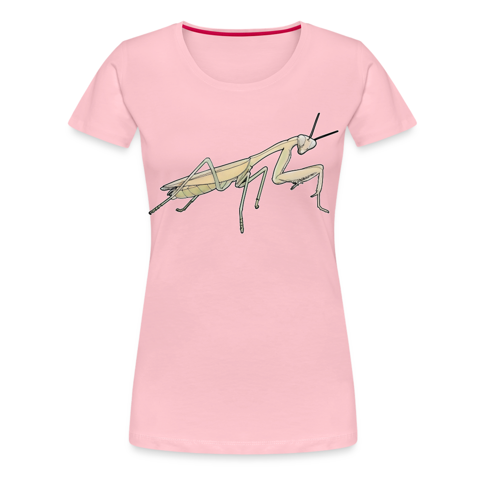 Frauen Basic T-Shirt Hierodula membranacea female - Hellrosa