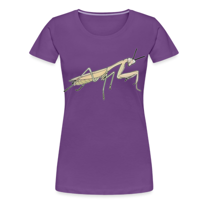 Frauen Basic T-Shirt Hierodula membranacea female - Lila