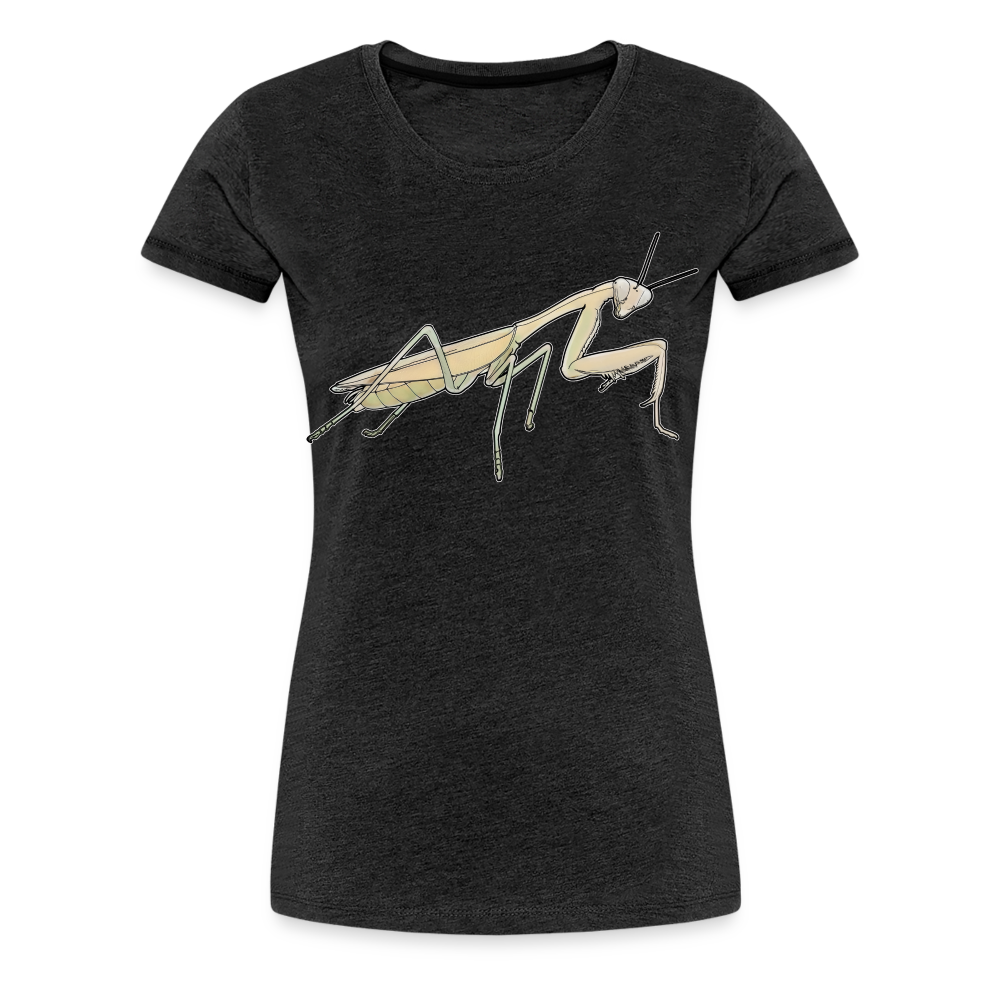 Frauen Basic T-Shirt Hierodula membranacea female - Anthrazit