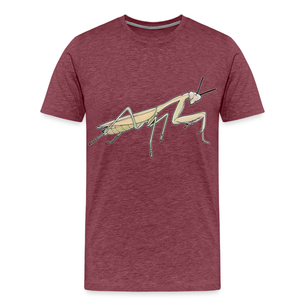 Männer Basic T-Shirt Hierodula membranacea female - Bordeauxrot meliert
