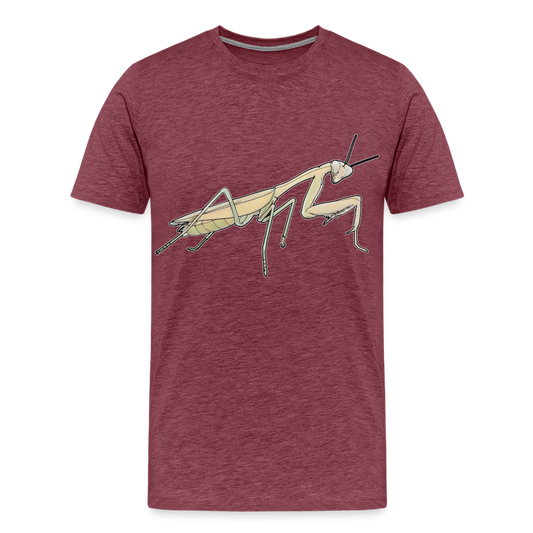 Männer Basic T-Shirt Hierodula membranacea female - Bordeauxrot meliert