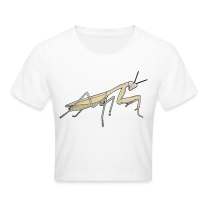 Crop T-Shirt Hierodula membranacea female - weiß