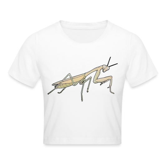 Crop T-Shirt Hierodula membranacea female - weiß