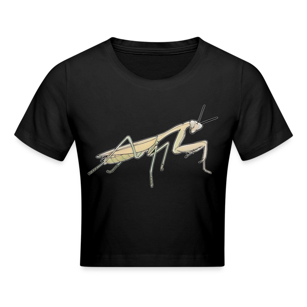 Crop T-Shirt Hierodula membranacea female - Schwarz
