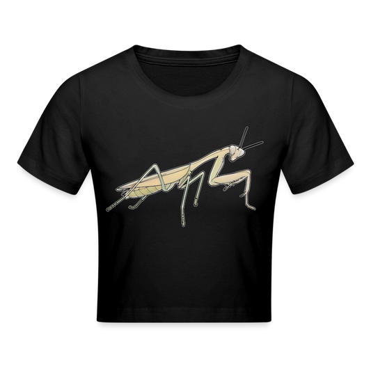 Crop T-Shirt Hierodula membranacea female - Schwarz