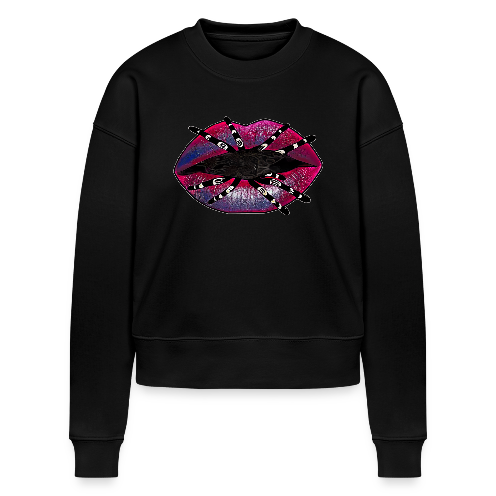 Frauen Stanley/Stella Bio Sweatshirt Tarantula Lips - Schwarz